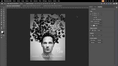 Atelier créatif Photoshop Intermédiaire — Butterfly Man, compositing et pinceaux