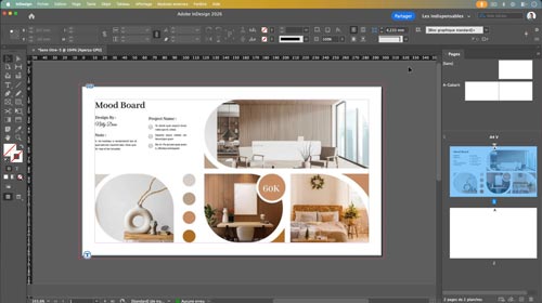 Atelier créatif InDesign Intermédiaire — mood board, composition et recherche visuelle