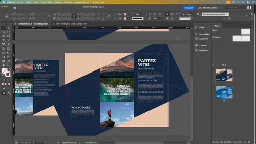 Atelier créatif InDesign Intermédiaire — brochure de voyage multipage
