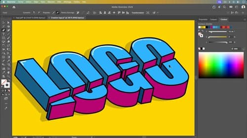 Atelier créatif Illustrator Initiation — effet logo, styles graphiques
