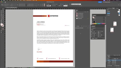 Atelier créatif InDesign Initiation — papier en-tête, gabarits et alignement
