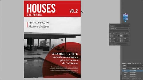 Atelier créatif InDesign Initiation — couverture de magazine d'architecture